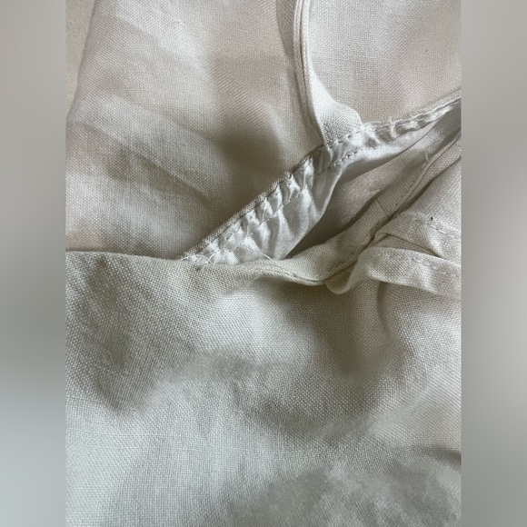 Ashley Stewart Dress Women Plus 1X Slip Midi Linen Blend Layered Lined White - Picture 6 of 12